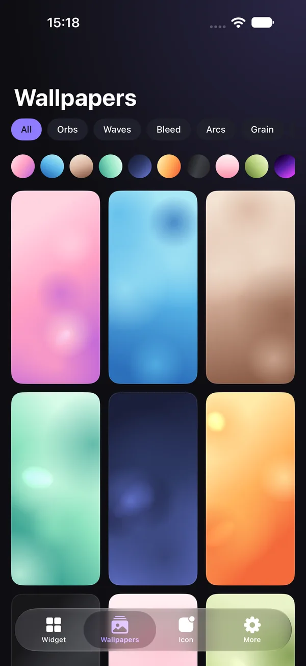 Choosing a wallpaper in Duo Themes