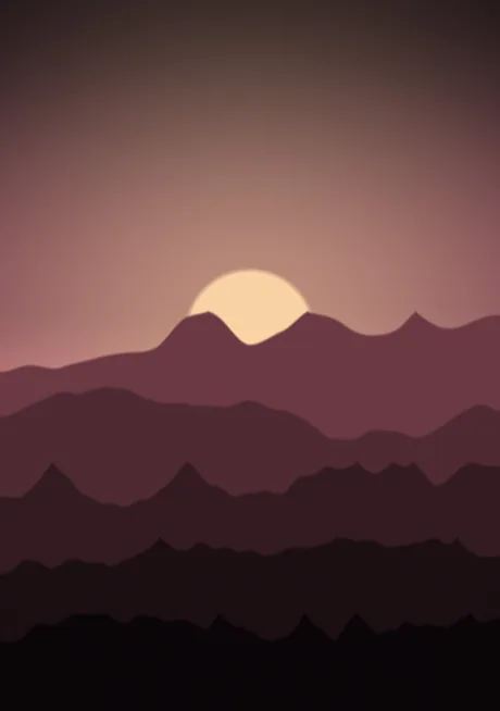 Dawn Ridges wallpaper composed for the iPhone Duo inner screen