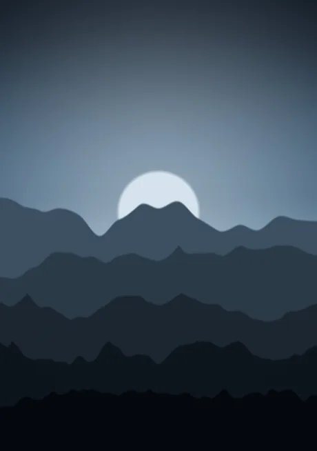Misty Ridges wallpaper composed for the iPhone Duo inner screen
