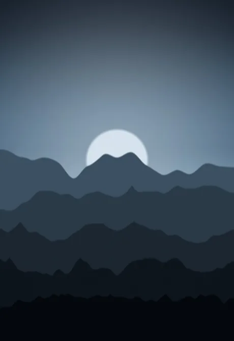 Misty Ridges wallpaper composed for the iPhone Duo cover screen