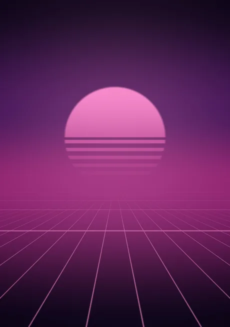 Neon Drive wallpaper composed for the iPhone Duo inner screen