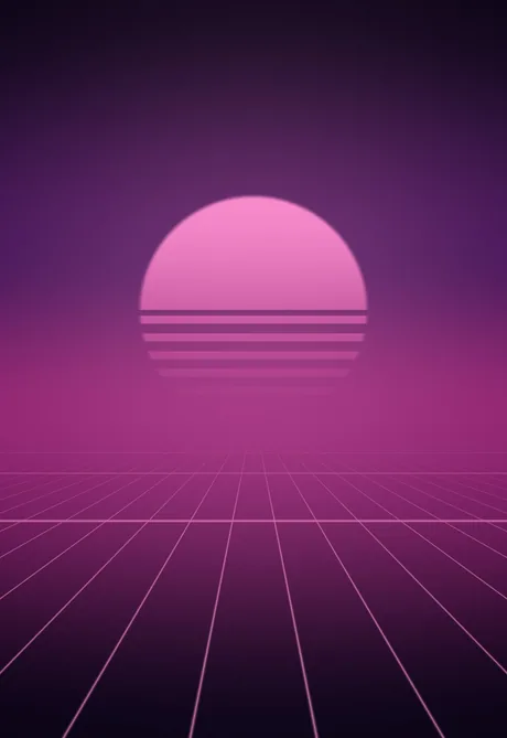 Neon Drive wallpaper composed for the iPhone Duo cover screen