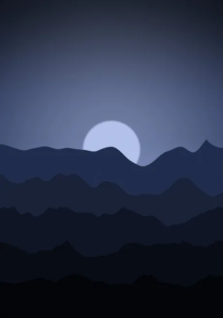 Night Ridges wallpaper composed for the iPhone Duo inner screen