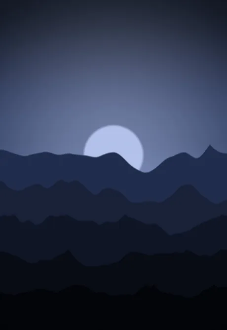 Night Ridges wallpaper composed for the iPhone Duo cover screen